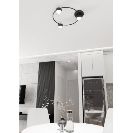 Taklampa LUCIO 3xGX53/12W/230V svart
