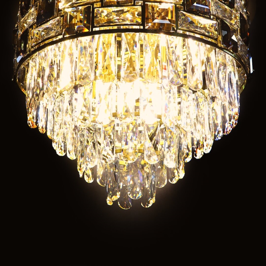 Taklampa LUXURIA 9xE14/40W/230V diameter 48 cm guld