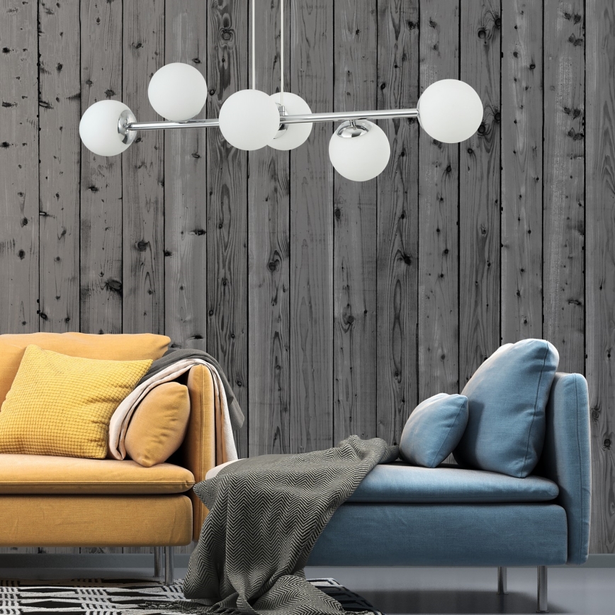 Taklampa MADDIE 5xE14/5W/230V glänsande krom