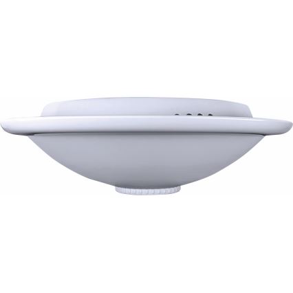 Taklampa med rörelsesensor och skymningssensor MANA 2xE27/40W/230V Ø 30 cm vit