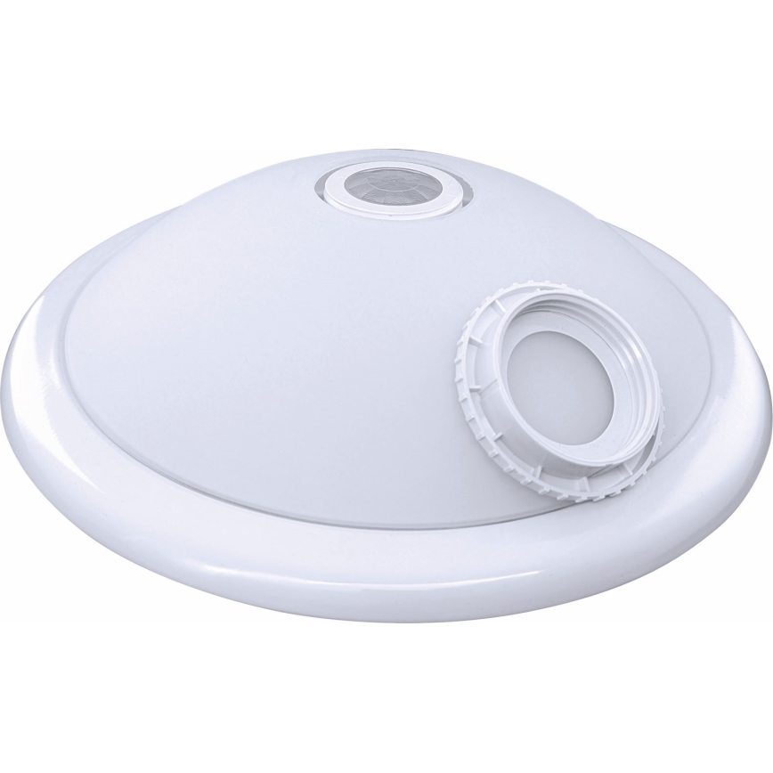 Taklampa med rörelsesensor och skymningssensor MANA 2xE27/40W/230V Ø 30 cm vit