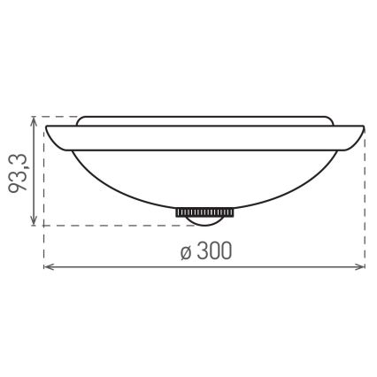 Taklampa med rörelsesensor och skymningssensor MANA 2xE27/40W/230V Ø 30 cm vit