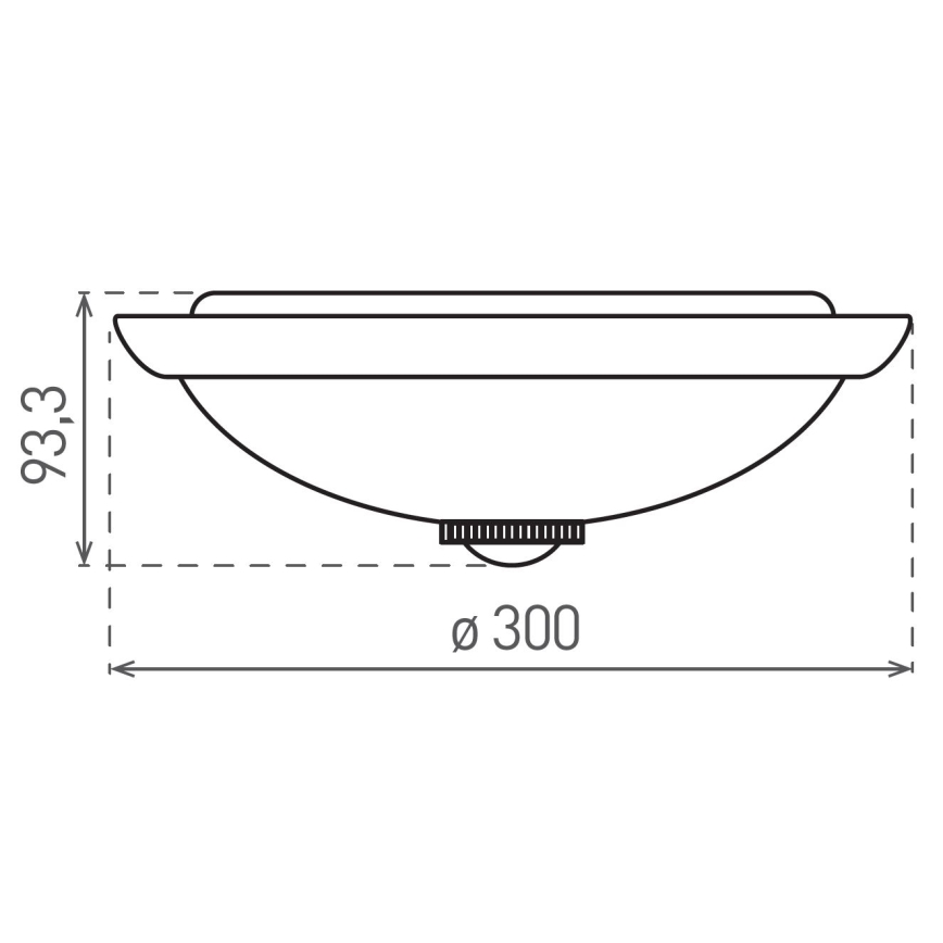 Taklampa med rörelsesensor och skymningssensor MANA 2xE27/40W/230V Ø 30 cm vit