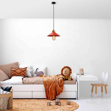 Taklampa MANAVGAT 1xE27/40W/230V röd/brun