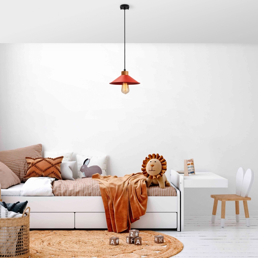 Taklampa MANAVGAT 1xE27/40W/230V röd/brun