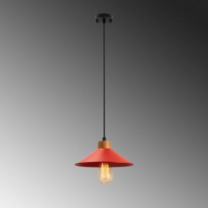 Taklampa MANAVGAT 1xE27/40W/230V röd/brun