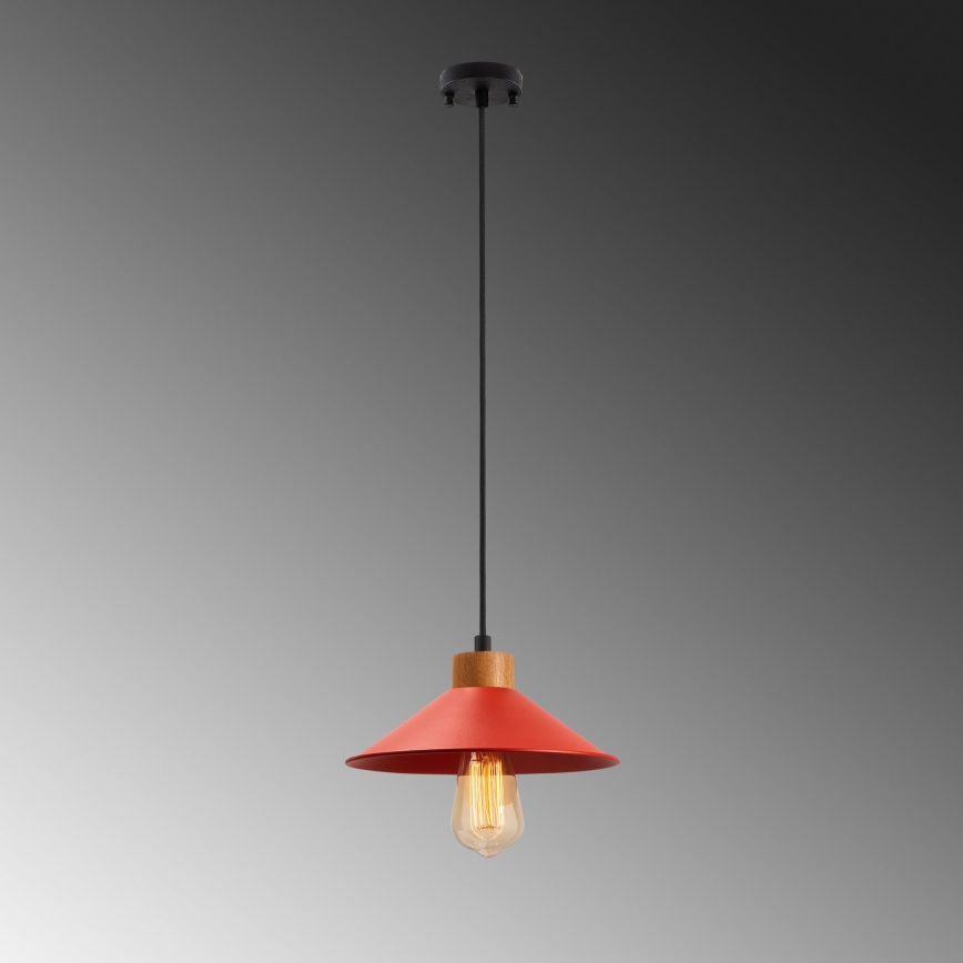 Taklampa MANAVGAT 1xE27/40W/230V röd/brun