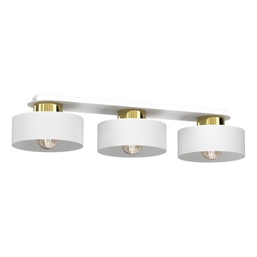 Taklampa MARTI 3xE27/15W/230V vit/guld