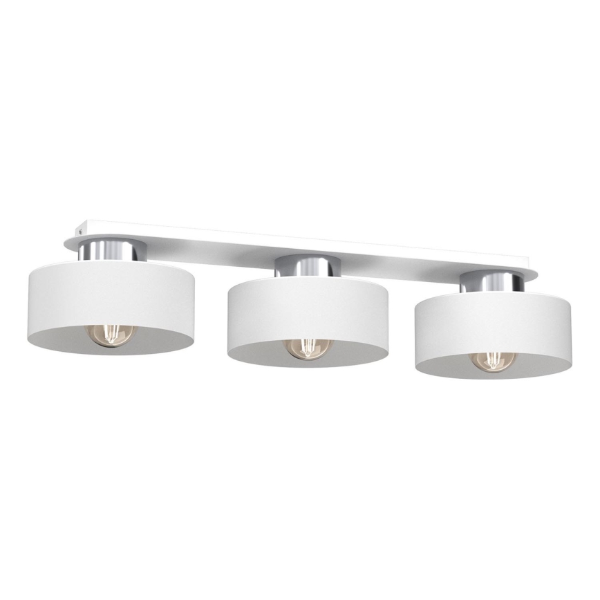 Taklampa MARTI 3xE27/15W/230V vit/skinande krom