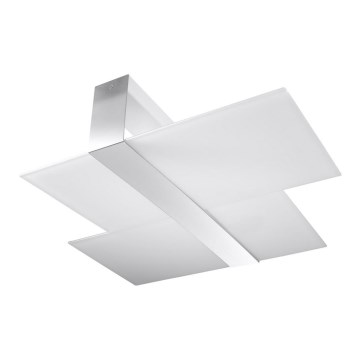 Taklampa MASSIMO 2xE27/60W/230V vit/skinande krom