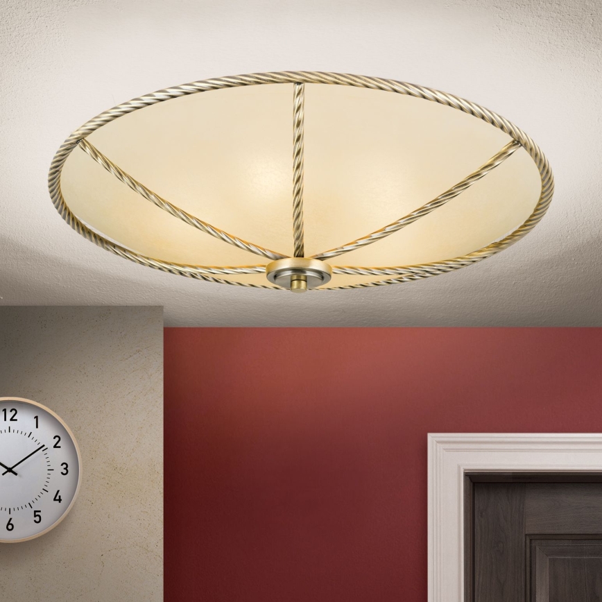 Taklampa MAURO 5xE27/60W/230V diameter 56 cm brons