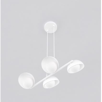 Taklampa med kabel BOOM 4xG9/8W/230V vit