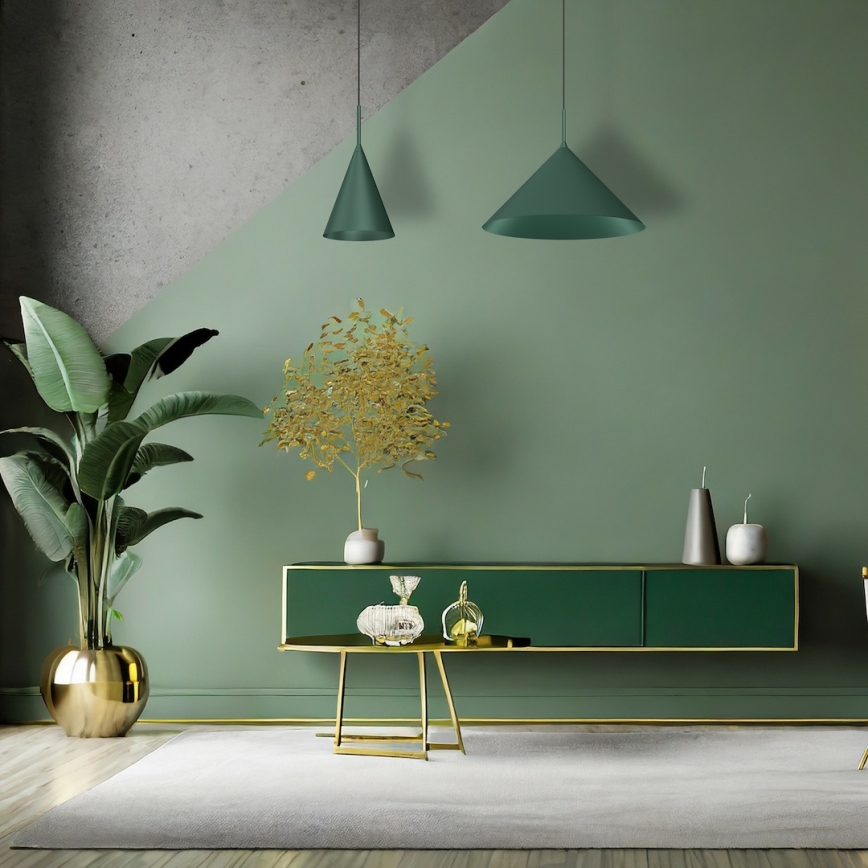 Taklampa med kabel CAPITAL 1xGX53/15W/230V Ø 17 cm grön