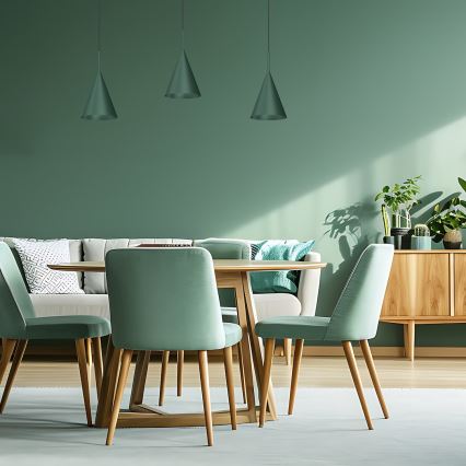 Taklampa med kabel CAPITAL 1xGX53/15W/230V Ø 17 cm grön