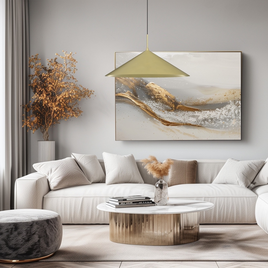 Taklampa med kabel CAPITAL 1xGX53/15W/230V Ø 60 cm guldfärgad