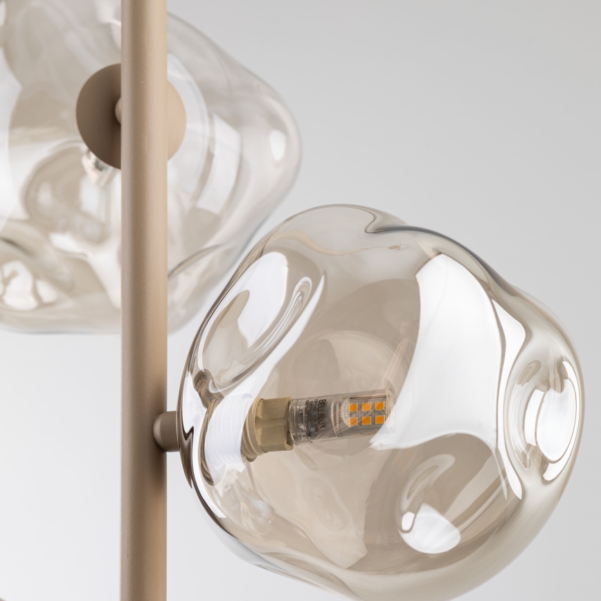 Taklampa med kabel LAVA 3xG9/8W/230V beige/rökfärgad beige