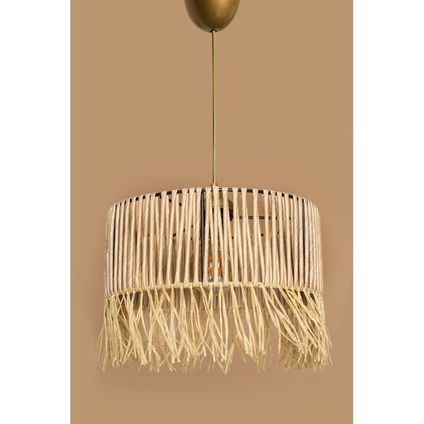 Taklampa med kabel RIMINI 1xE27/40W/230V beige