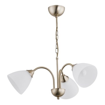 Taklampa med kedja ENIGMA 3xE14/10W/230V bronsfärgad