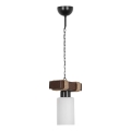 Taklampa med kedja JASMIN 1xE27/40W/230V brun/vit