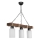Taklampa med kedja JASMIN 3xE27/40W/230V brun/vit