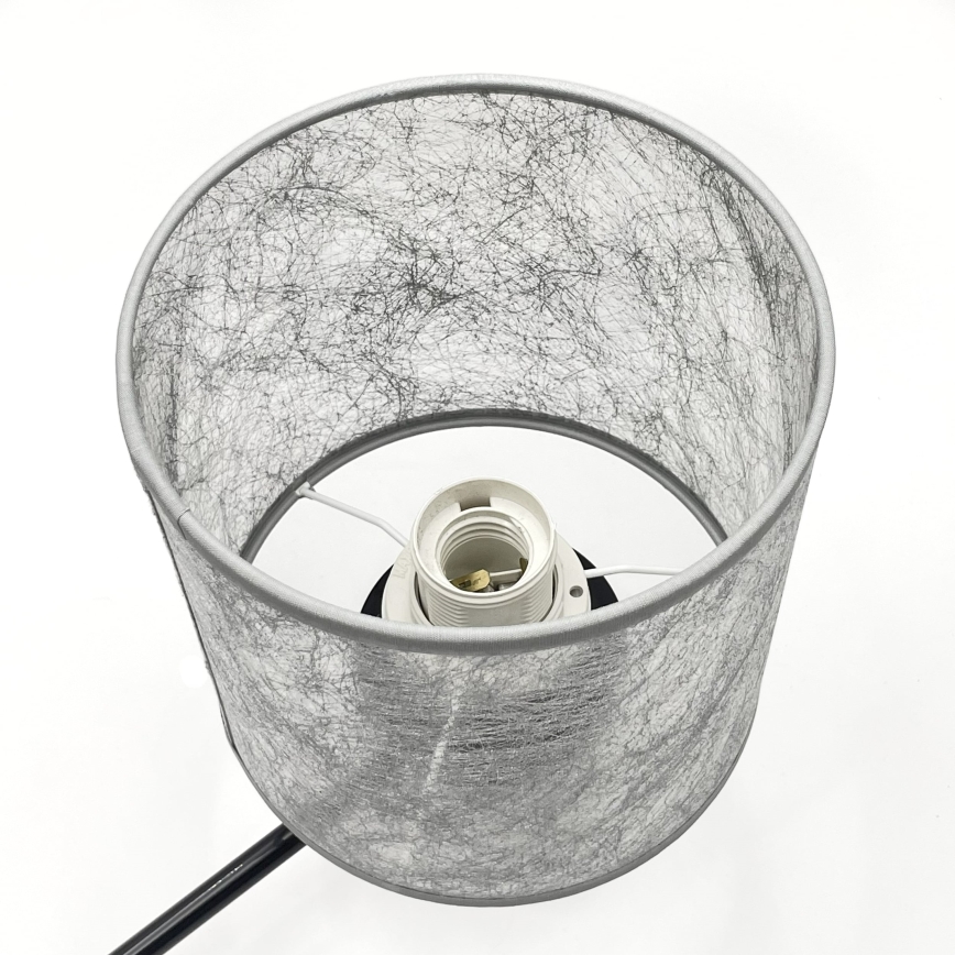 Taklampa med kedja ROSA 3xE27/60W/230V svart/grå