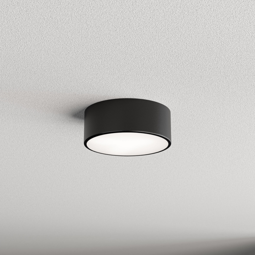 Taklampa med sensor CLEO 1xE27/40W/230V d. 20 cm svart