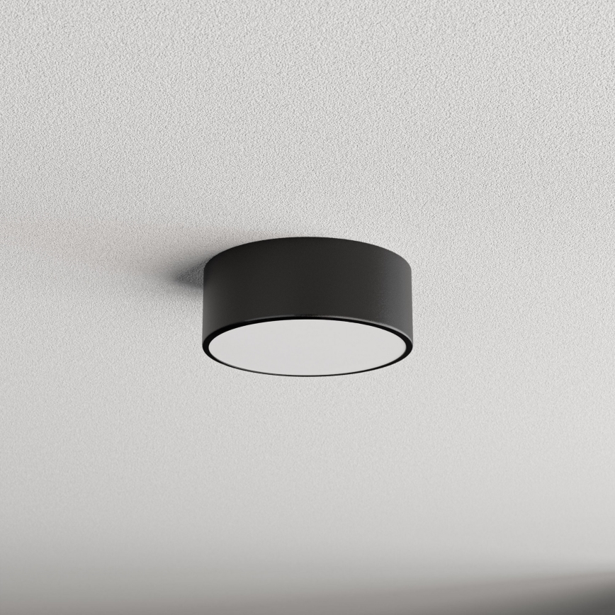 Taklampa med sensor CLEO 1xE27/40W/230V d. 20 cm svart
