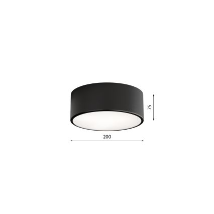 Taklampa med sensor CLEO 1xE27/40W/230V d. 20 cm svart