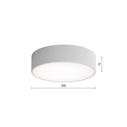 Taklampa med sensor CLEO 2xE27/24W/230V d. 30 cm grå