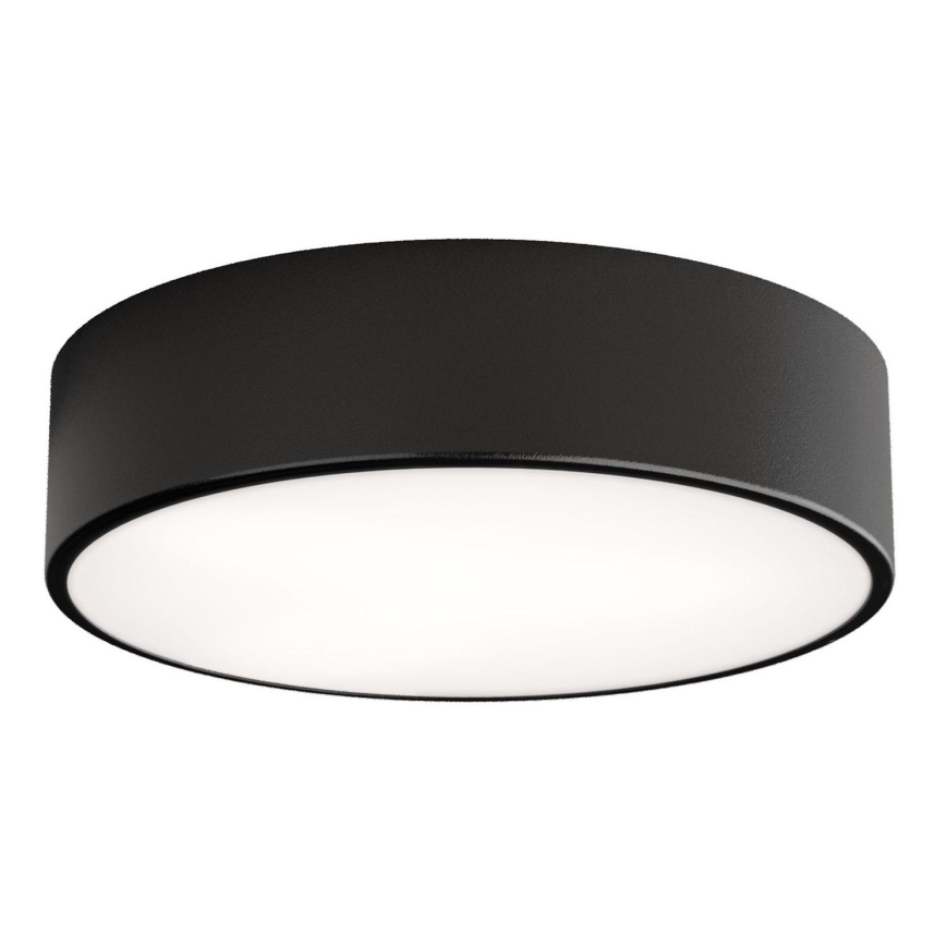 Taklampa med sensor CLEO 2xE27/24W/230V d. 30 cm svart