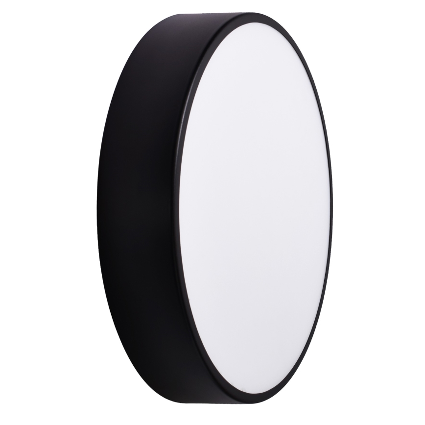 Taklampa med sensor CLEO 3xE27/24W/230V d. 40 cm svart