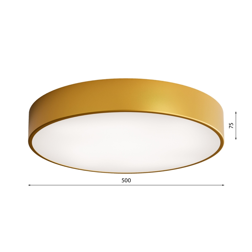 Taklampa med sensor CLEO 4xE27/24W/230V d. 50 cm guld