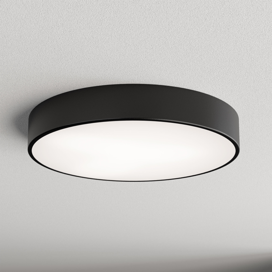 Taklampa med sensor CLEO 4xE27/24W/230V d. 50 cm svart