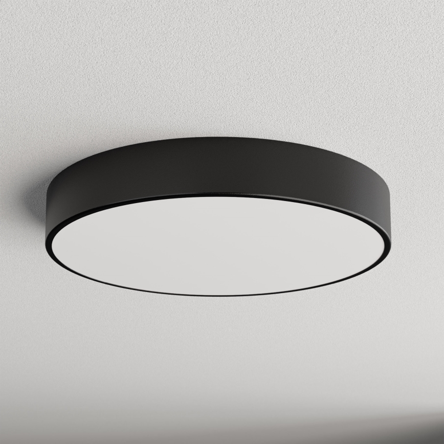Taklampa med sensor CLEO 4xE27/24W/230V d. 50 cm svart