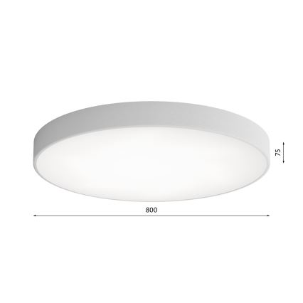 Taklampa med sensor CLEO 6xE27/24W/230V d. 80 cm grå