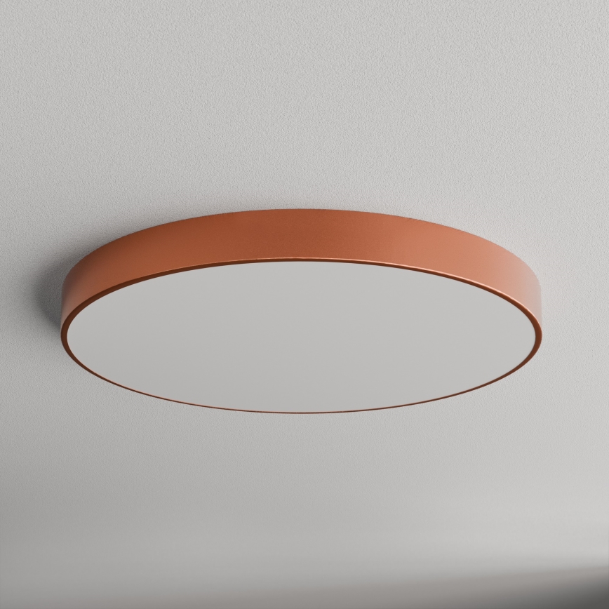 Taklampa med sensor CLEO 6xE27/24W/230V d. 80 cm koppar