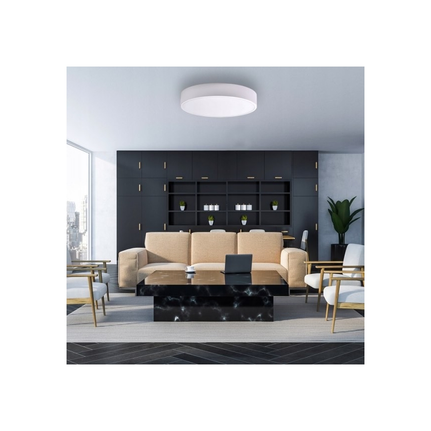 Taklampa med sensor CLEO 6xE27/24W/230V d. 80 cm vit