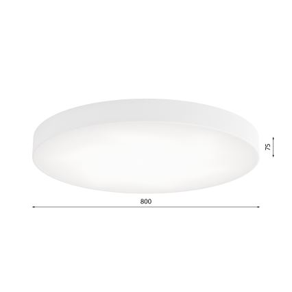 Taklampa med sensor CLEO 6xE27/24W/230V d. 80 cm vit
