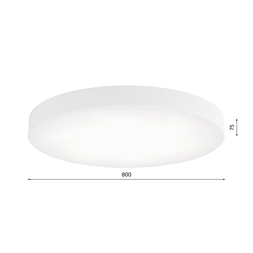 Taklampa med sensor CLEO 6xE27/24W/230V d. 80 cm vit