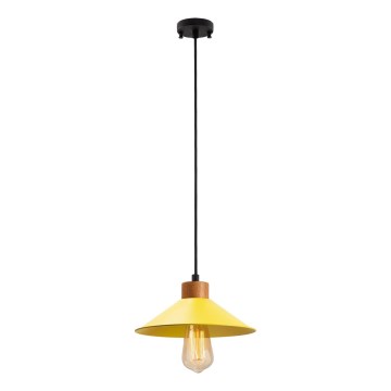 Taklampa med snöre MANAVGAT 1xE27/40W/230V gul/brun