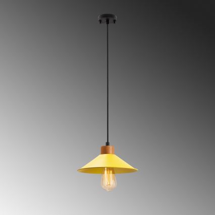 Taklampa med snöre MANAVGAT 1xE27/40W/230V gul/brun