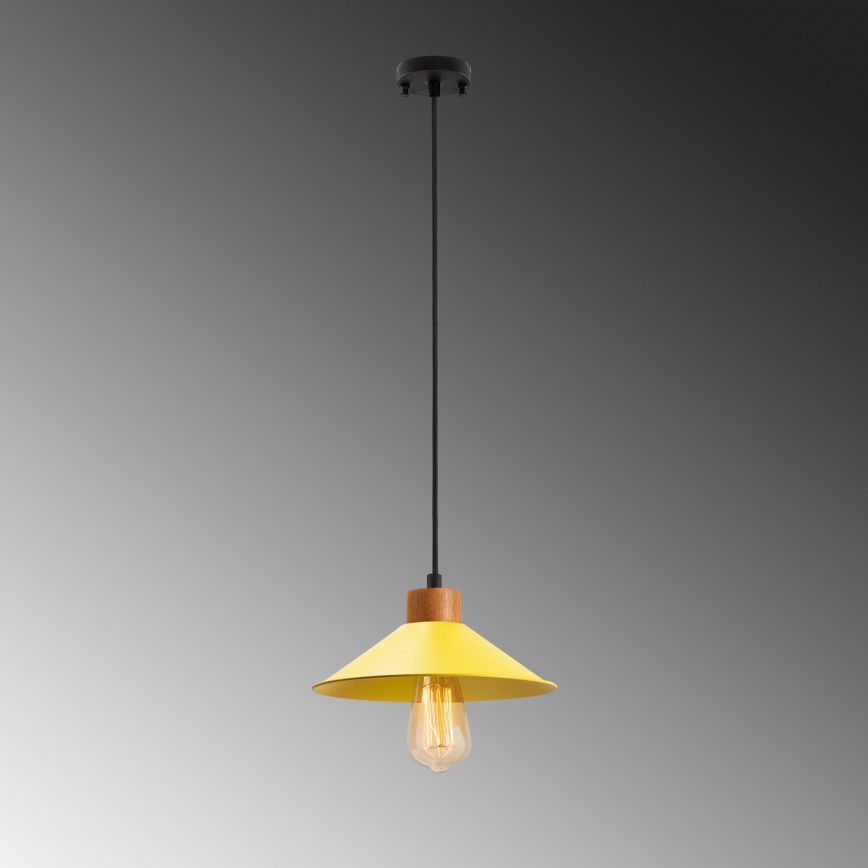 Taklampa med snöre MANAVGAT 1xE27/40W/230V gul/brun