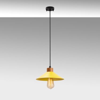 Taklampa med snöre MANAVGAT 1xE27/40W/230V gul/brun