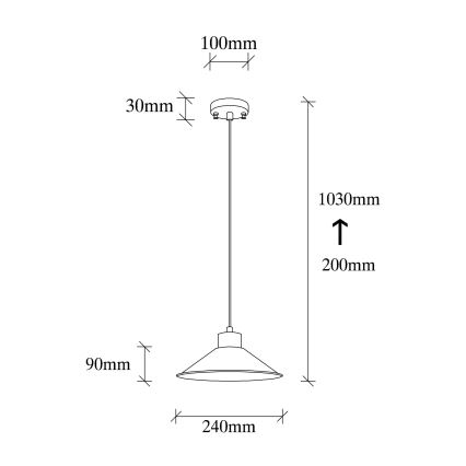 Taklampa med snöre MANAVGAT 1xE27/40W/230V gul/brun