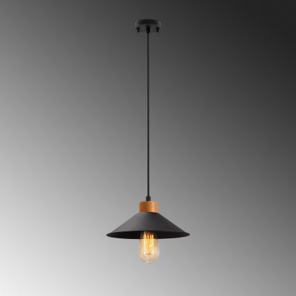 Taklampa med snöre MANAVGAT 1xE27/40W/230V svart/brun