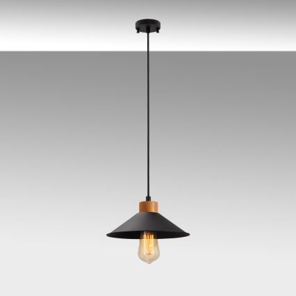 Taklampa med snöre MANAVGAT 1xE27/40W/230V svart/brun