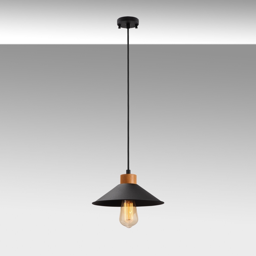 Taklampa med snöre MANAVGAT 1xE27/40W/230V svart/brun