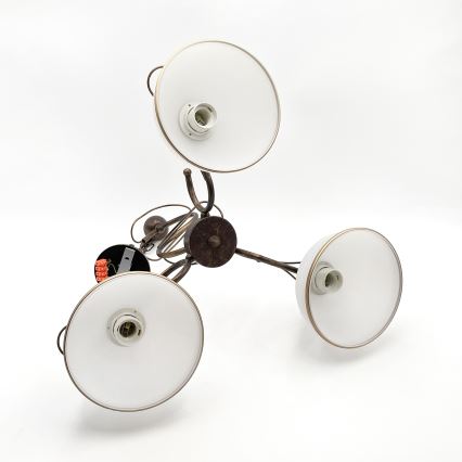 Taklampa med stång COBRA 3xE27/60W/230V brons/patina