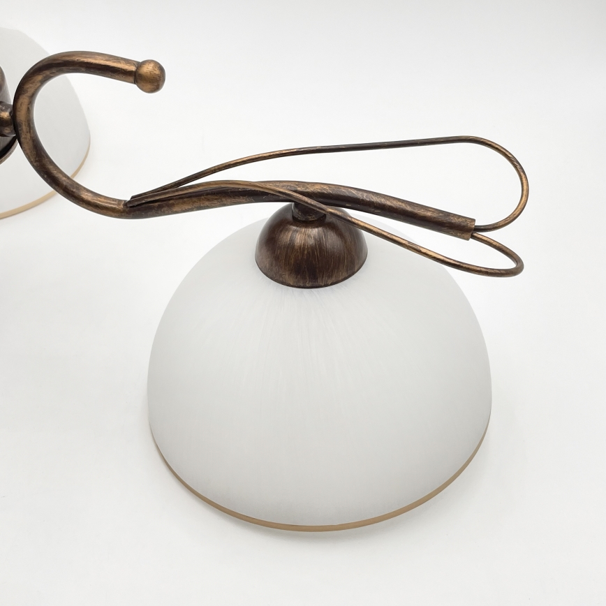 Taklampa med stång COBRA 3xE27/60W/230V brons/patina