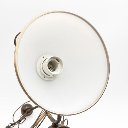 Taklampa med stång COBRA 3xE27/60W/230V brons/patina